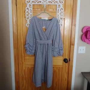 Forever 21 Surplice Strip Cutout Dress